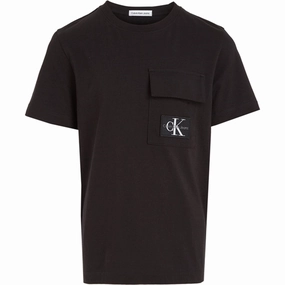 Calvin Klein Badge Pocket Ss T-shirt Ck Black Charismatic Perfection