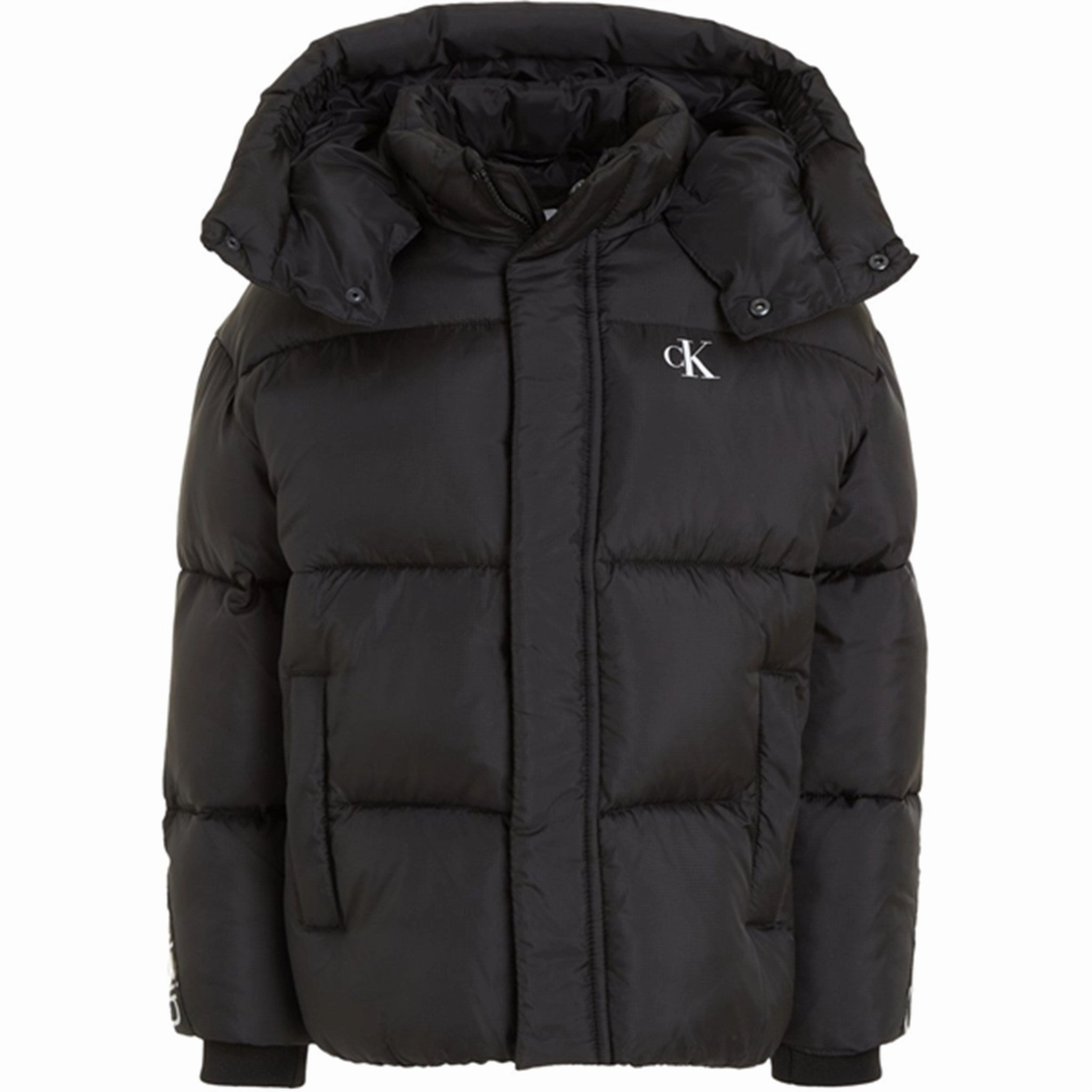 Calvin Klein Ckj Logo Tape Puffer Jacket Ck Black Premium Pristine