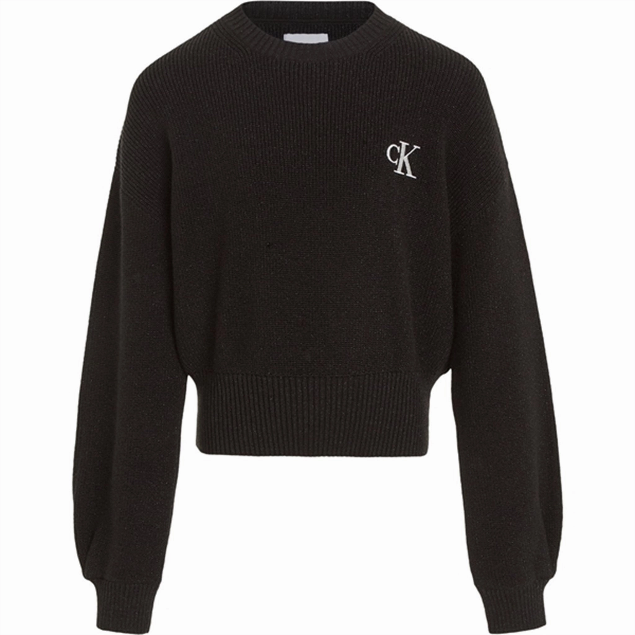 Calvin Klein Festive Lurex Knit Sweater Ck Black Stylish Artisanal