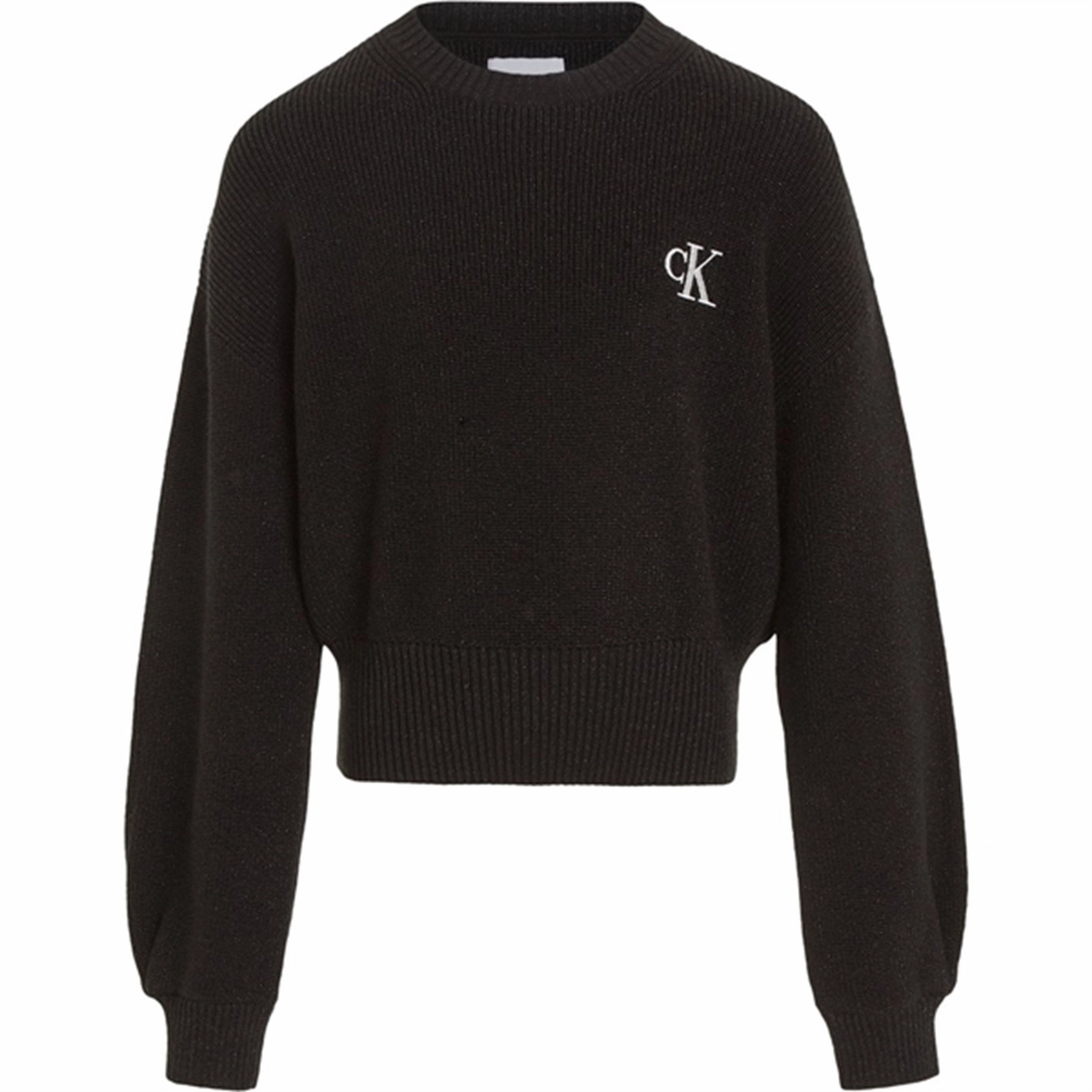 Alluring Calvin Klein Festive Lurex Knit Sweater Ck Black Iconic
