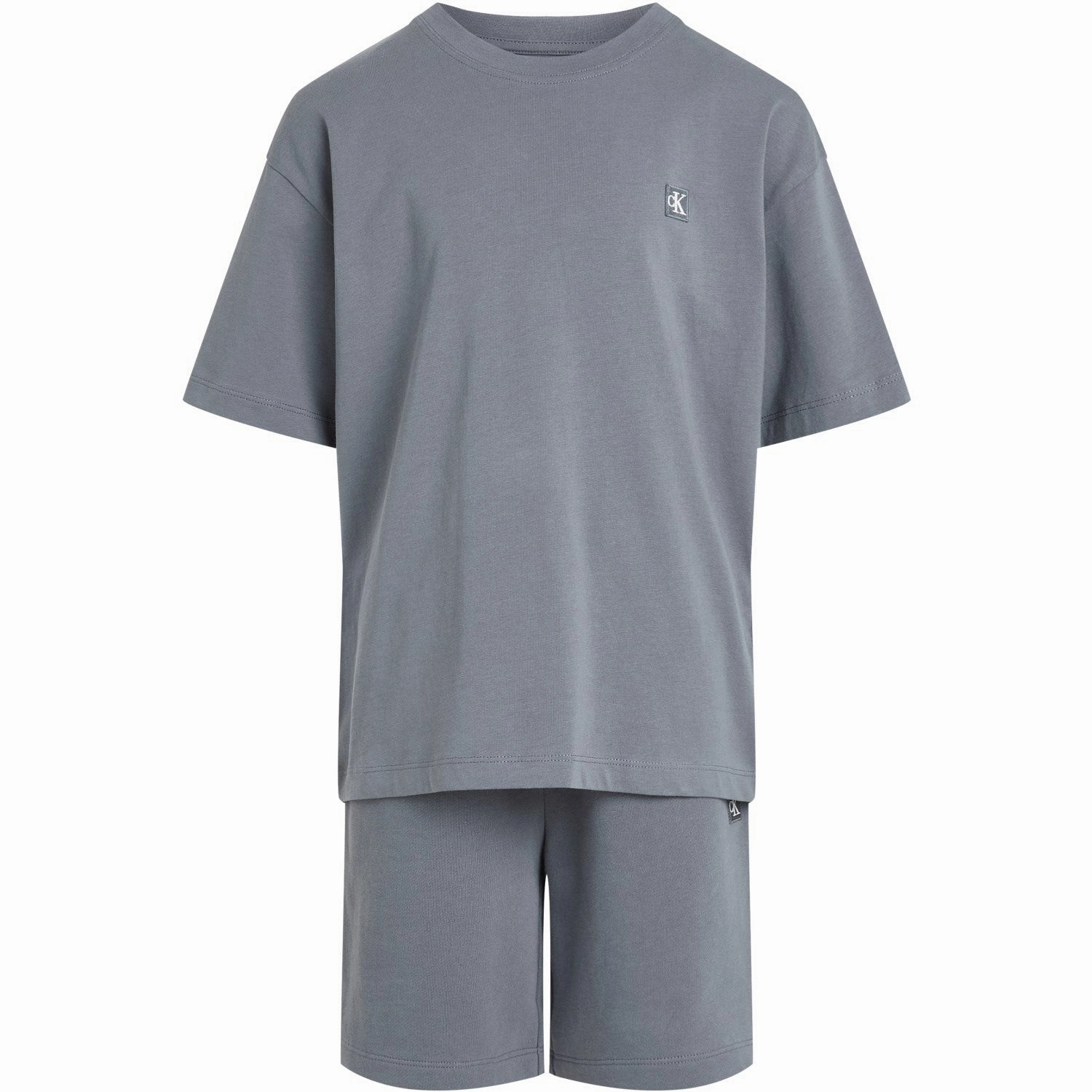 Pristine Calvin Klein Grisaille T-Shirt/Shorts Relaxed Set Unique