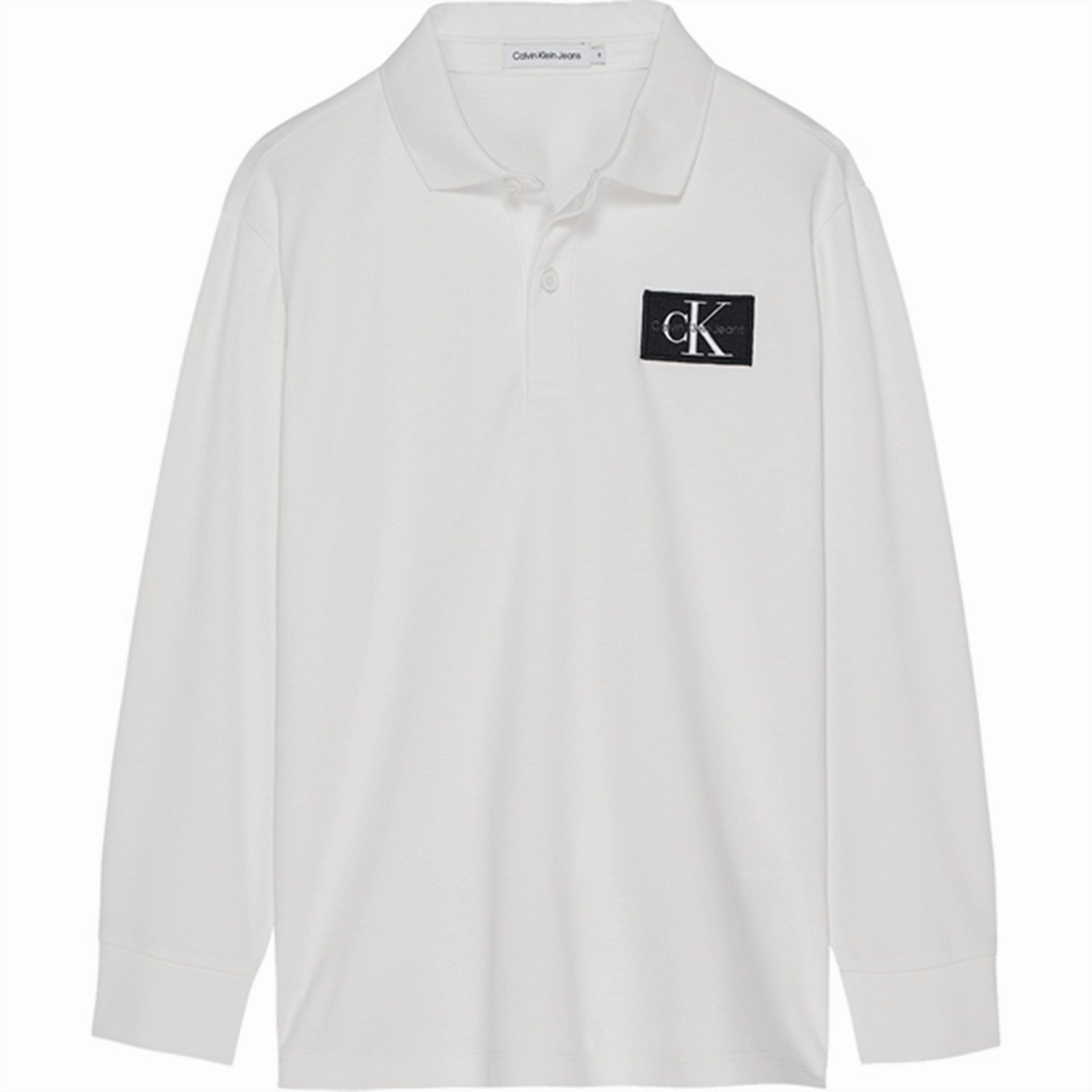 Calvin Klein Jersey Logo Polo Bright White Heritage Respected