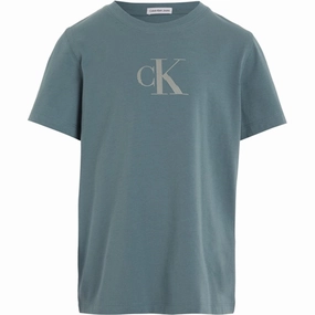 Calvin Klein Jersey Relaxed Ck T-Shirt Goblin Blue Responsible Original