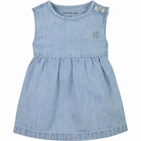Calvin Klein Light Serenity Denim Lw Light Serenity Flare Dress Respected Iconic