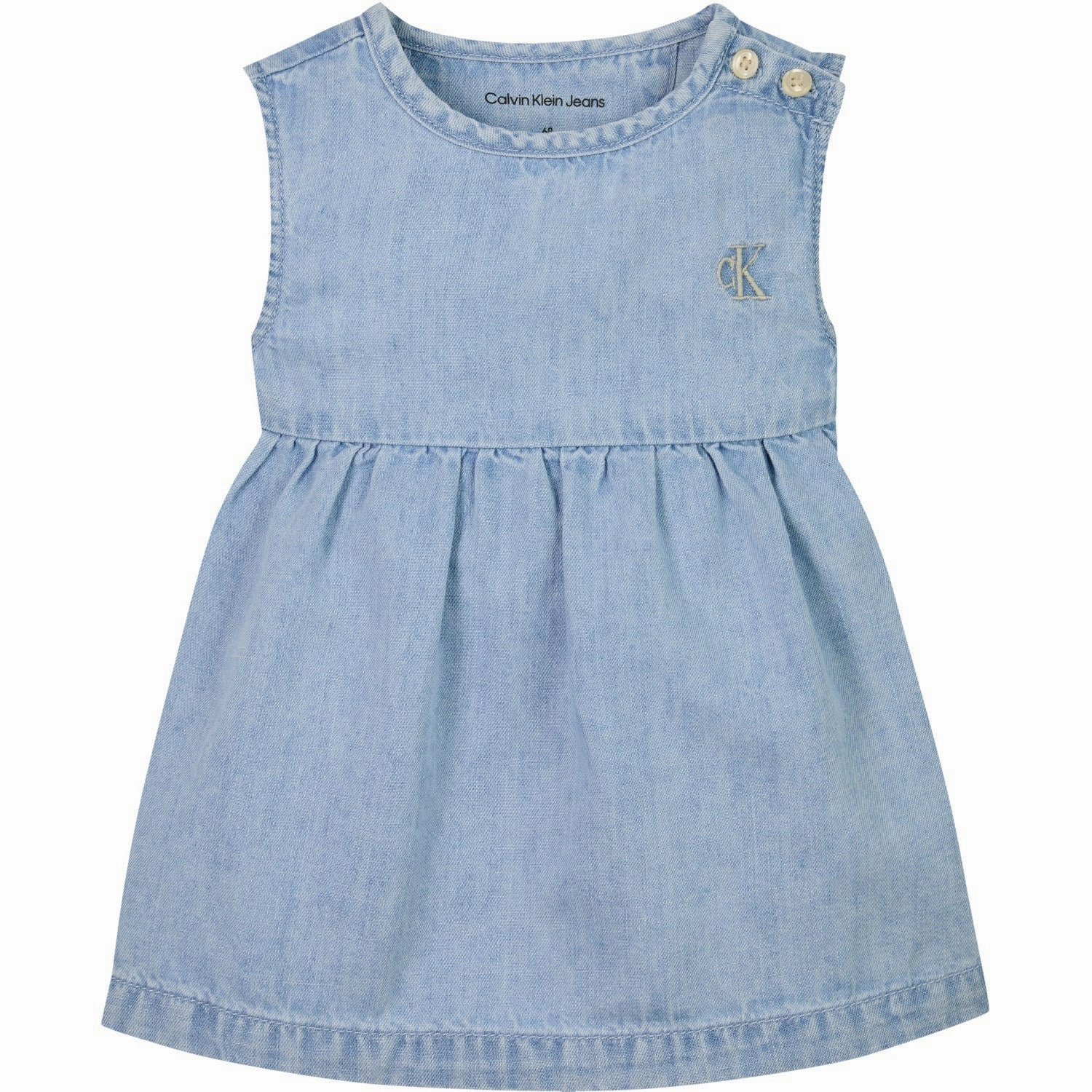 Upscale Calvin Klein Light Serenity Denim Lw Light Serenity Flare Dress Elegant