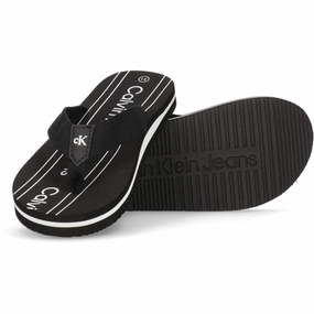 Calvin Klein Logo Flip Flop Black Durable shoes Classic shoes