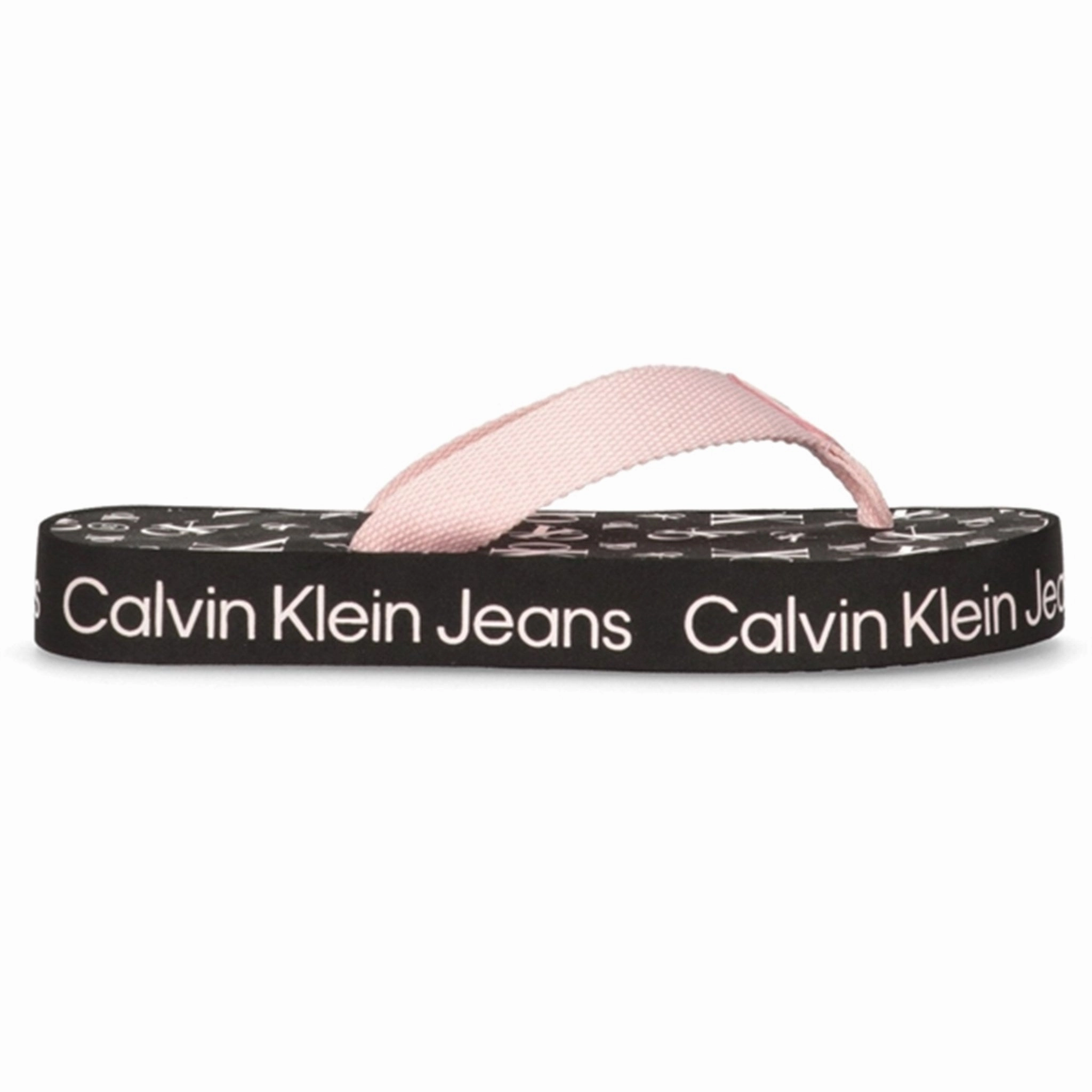 Calvin Klein Logo Print Flip Flop Pink Kids shoes