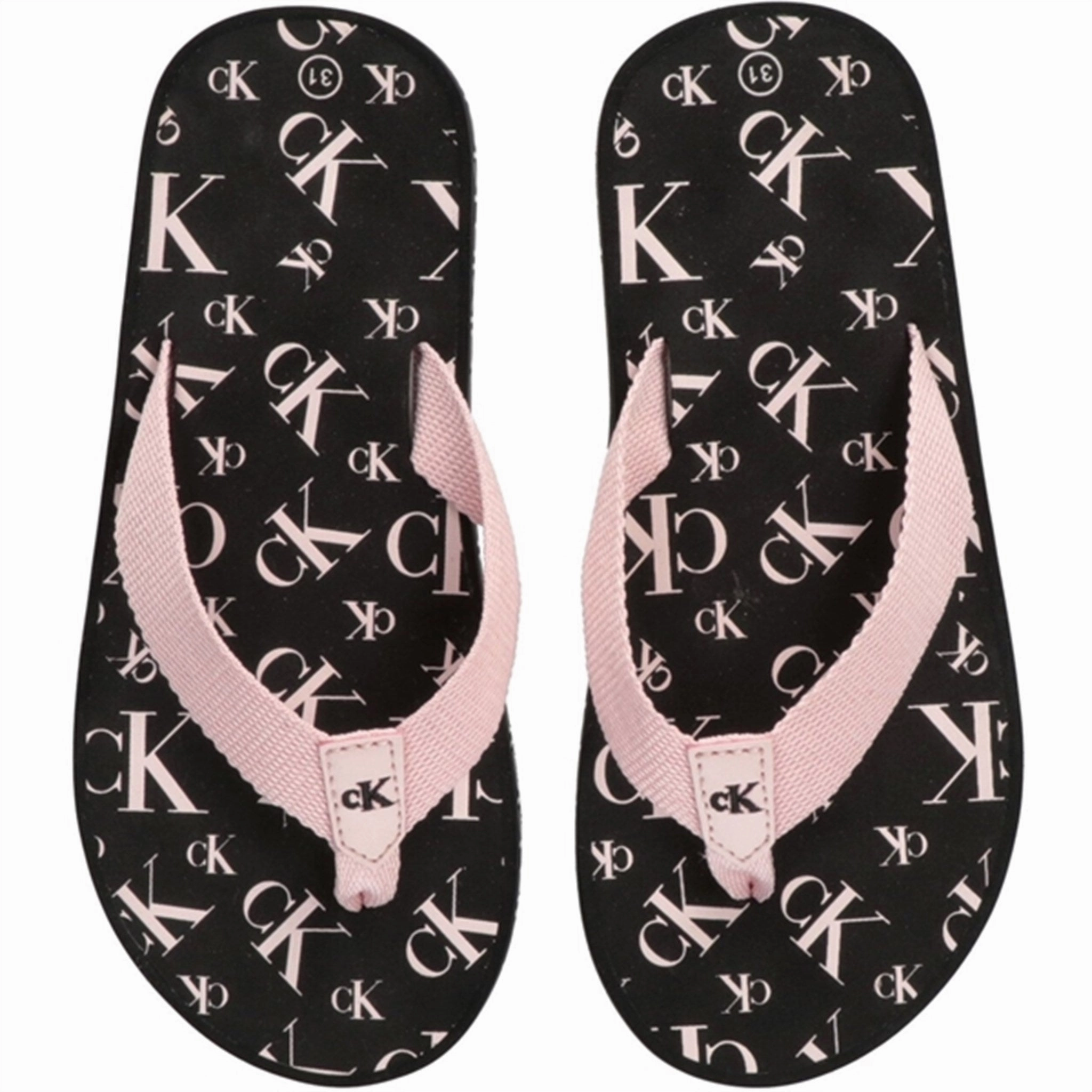 Calvin Klein Logo Print Flip Flop Pink Kids shoes