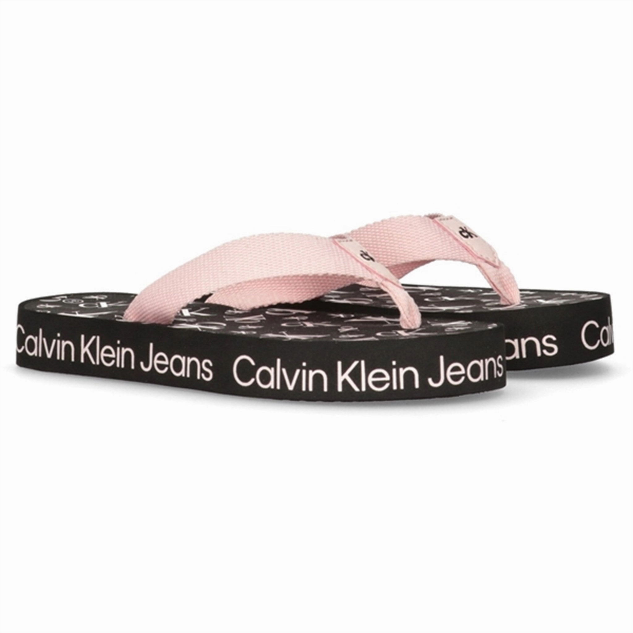 Calvin Klein Logo Print Flip Flop Pink Kids shoes