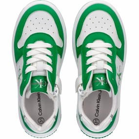 Calvin Klein Low Cut Lace-Up Sneakers Green/White Vintage Pioneer