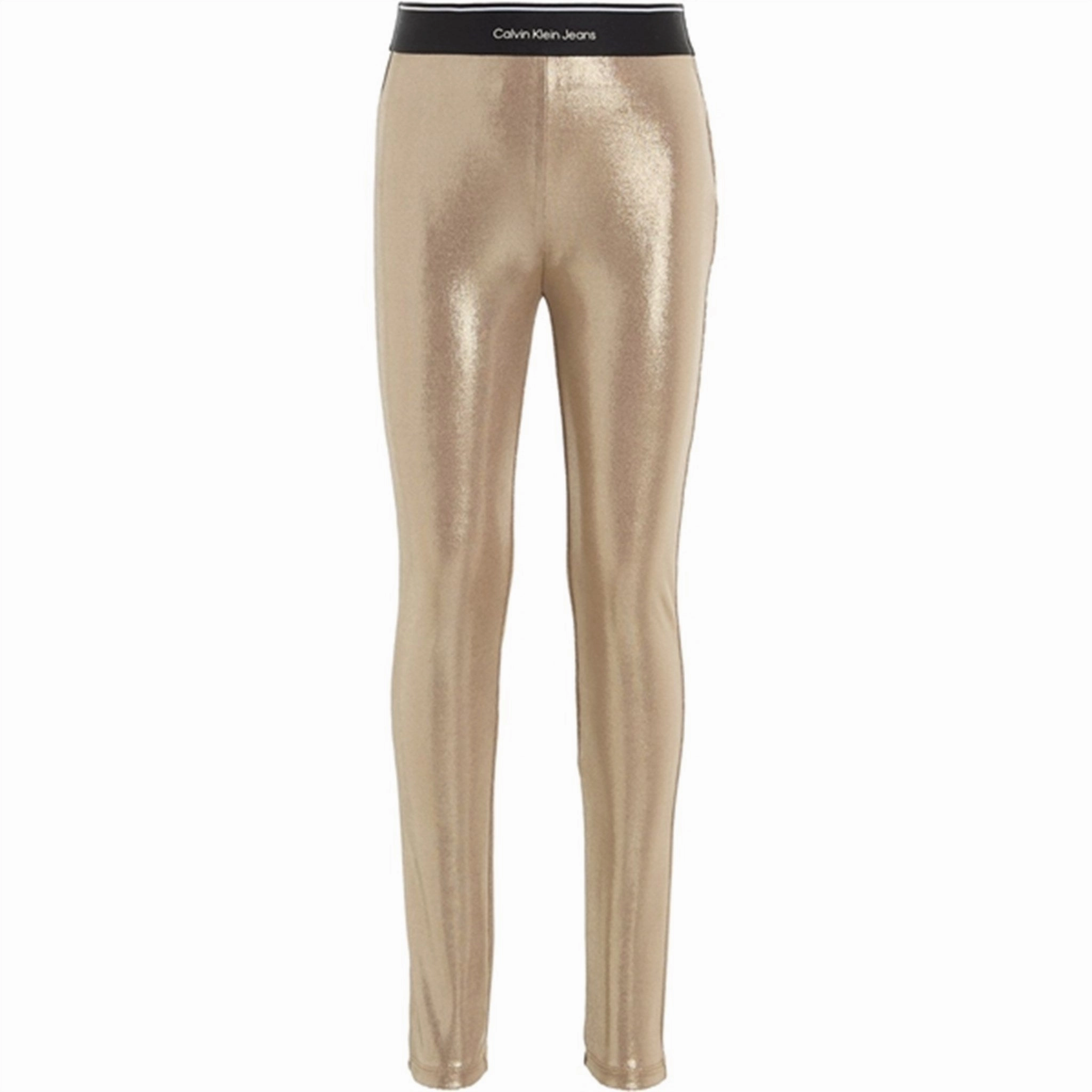Calvin Klein Metallic Coated Leggings Frosted Almond Style Iconic