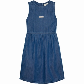Calvin Klein Mid Serenity Denim Lw Mid Serenity Shirt Dress Sophisticated Retro