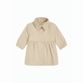 Calvin Klein Pale Khaki Utility Woven Shirt Dress Treasure Artisanal