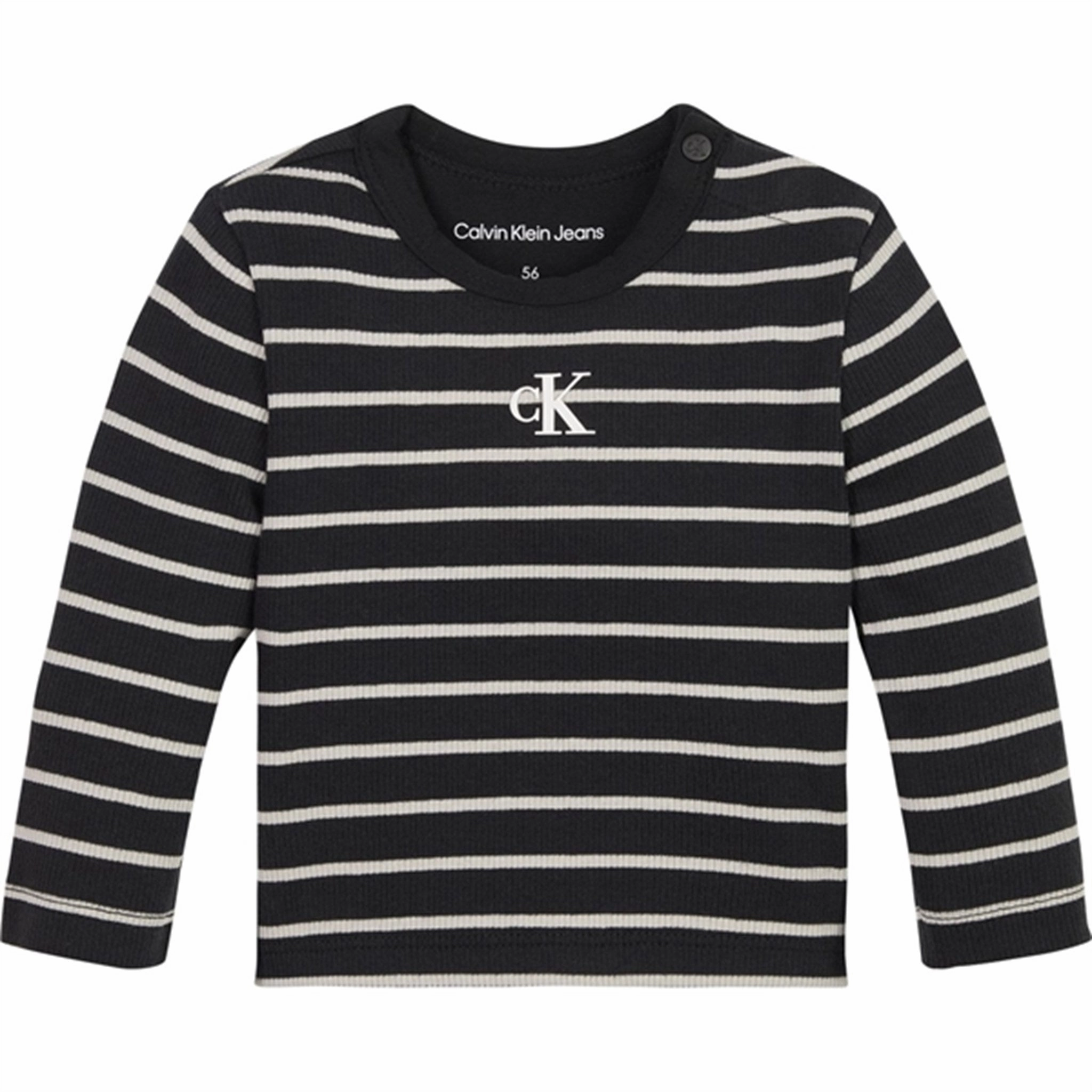 Calvin Klein Rib Stripe Blouse Black Stripe Pioneer Sublime