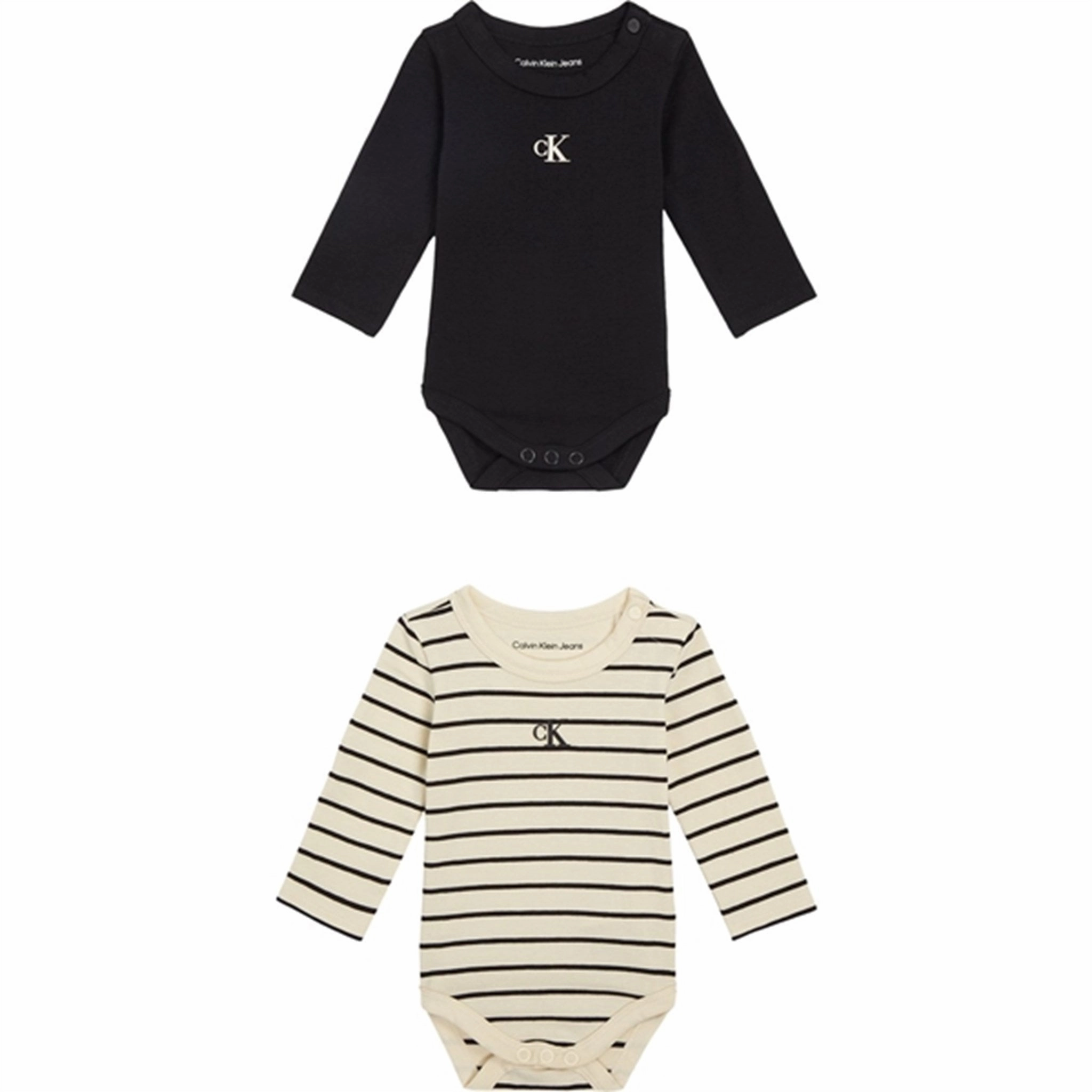 Calvin Klein Striped Ls Body Set Black / Black Vanilla Stripe Attractive Visionary