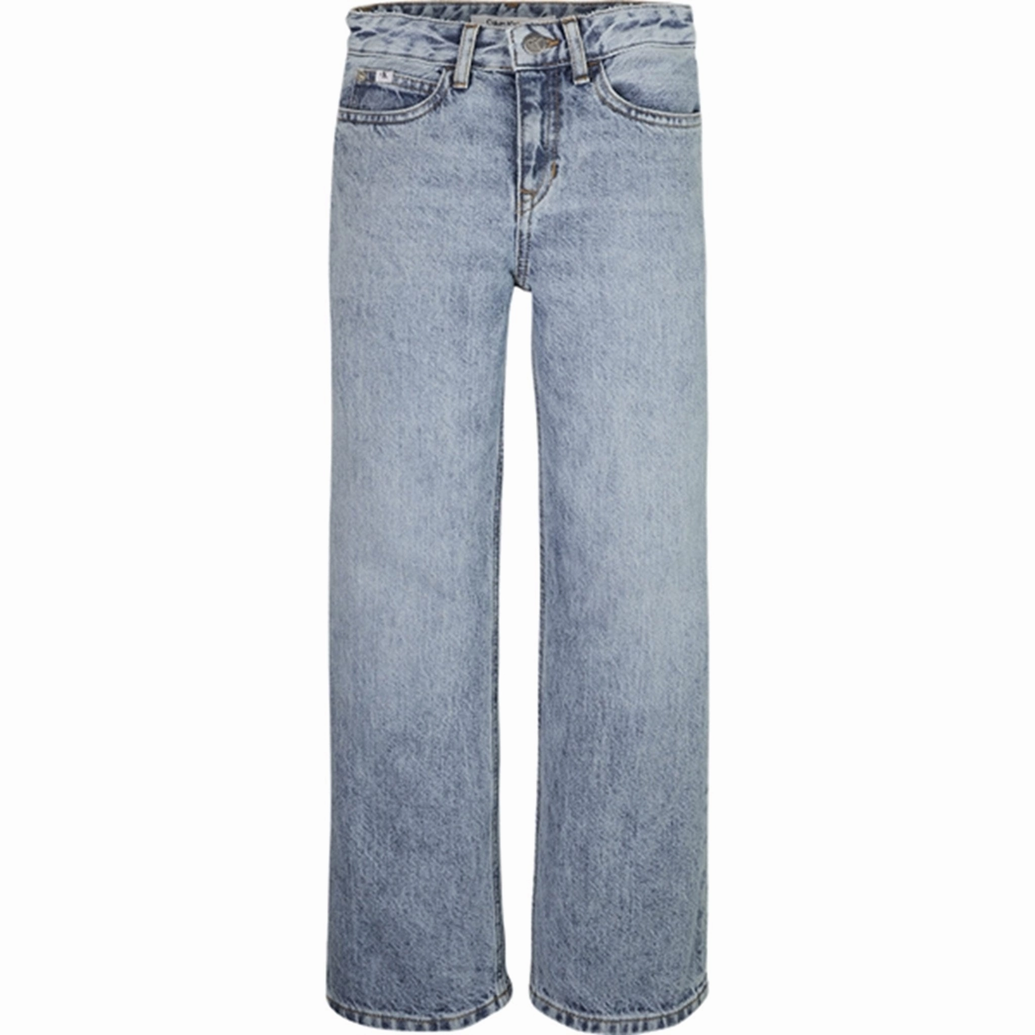 Calvin Klein Wide Leg Pants Salt Pepper Light Premium Quality Sought-after