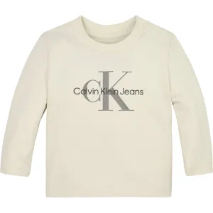 Captivating Calvin Klein Monogram Blouse Whitecap Gray Luxe