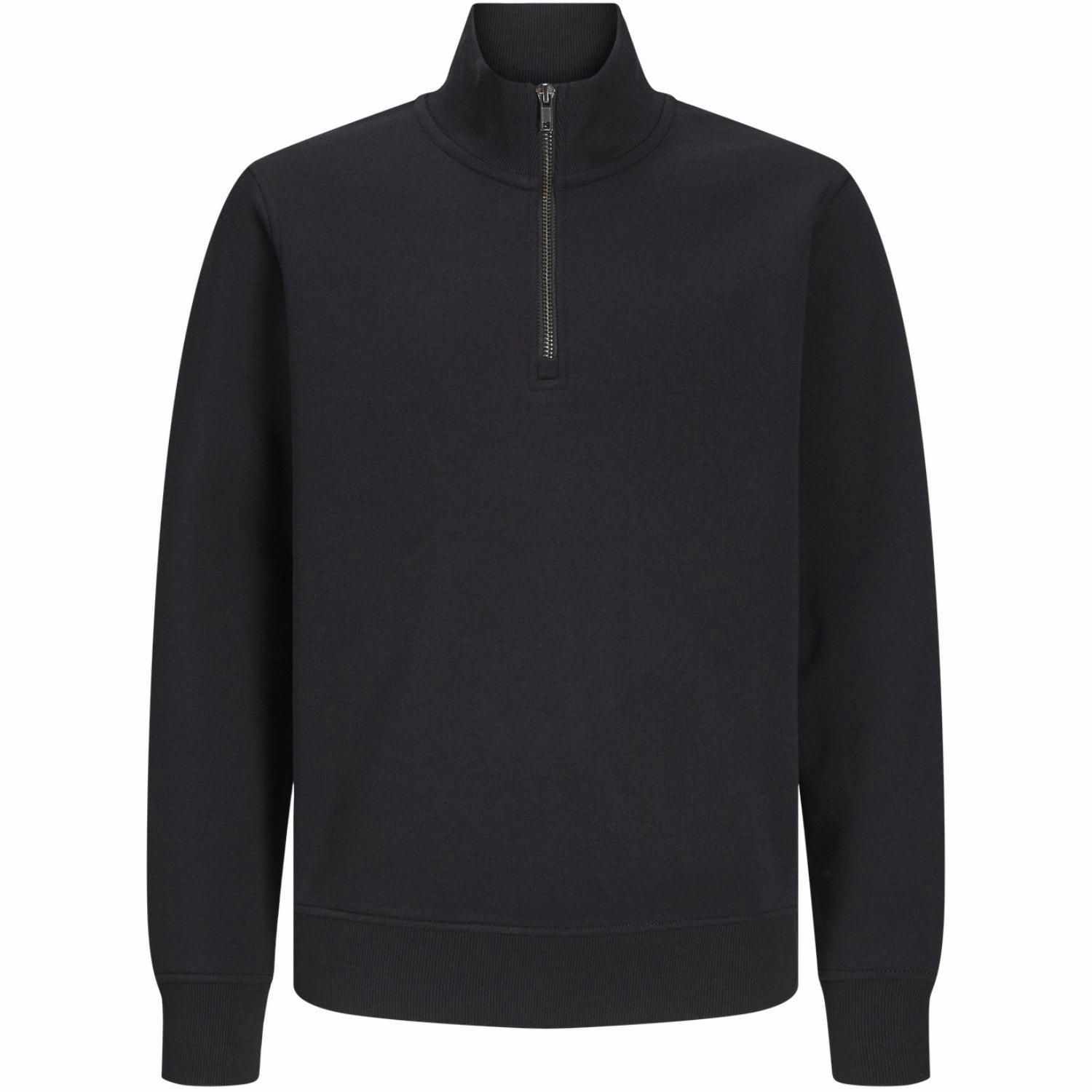 Captivating Jack & Jones Junior Black Bradley Sweatshirt Half Zip Noos Leadership