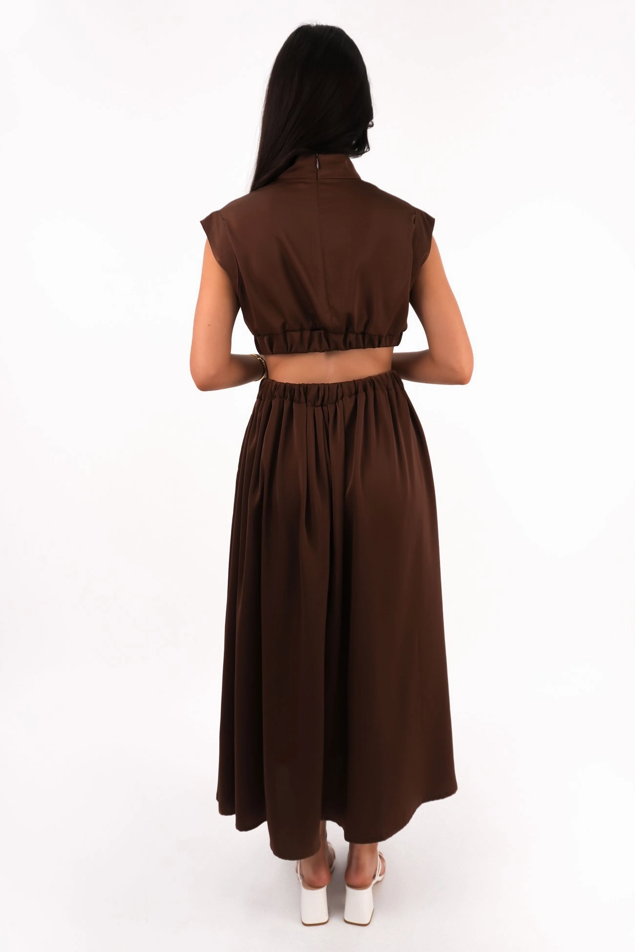 Carmen Maxi Dress Chocolate sale alcohol