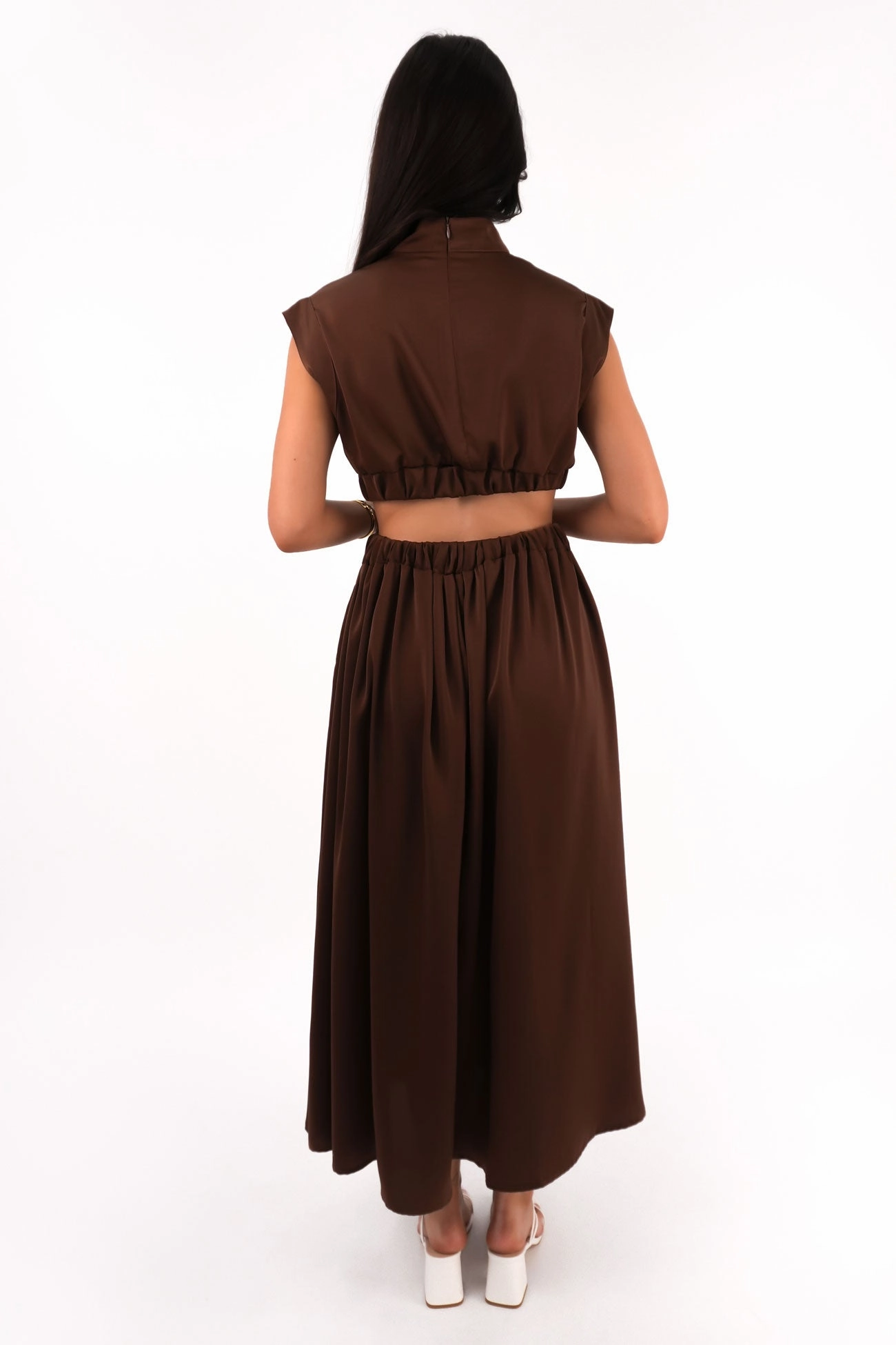 Carmen Maxi Dress Chocolate sale alcohol