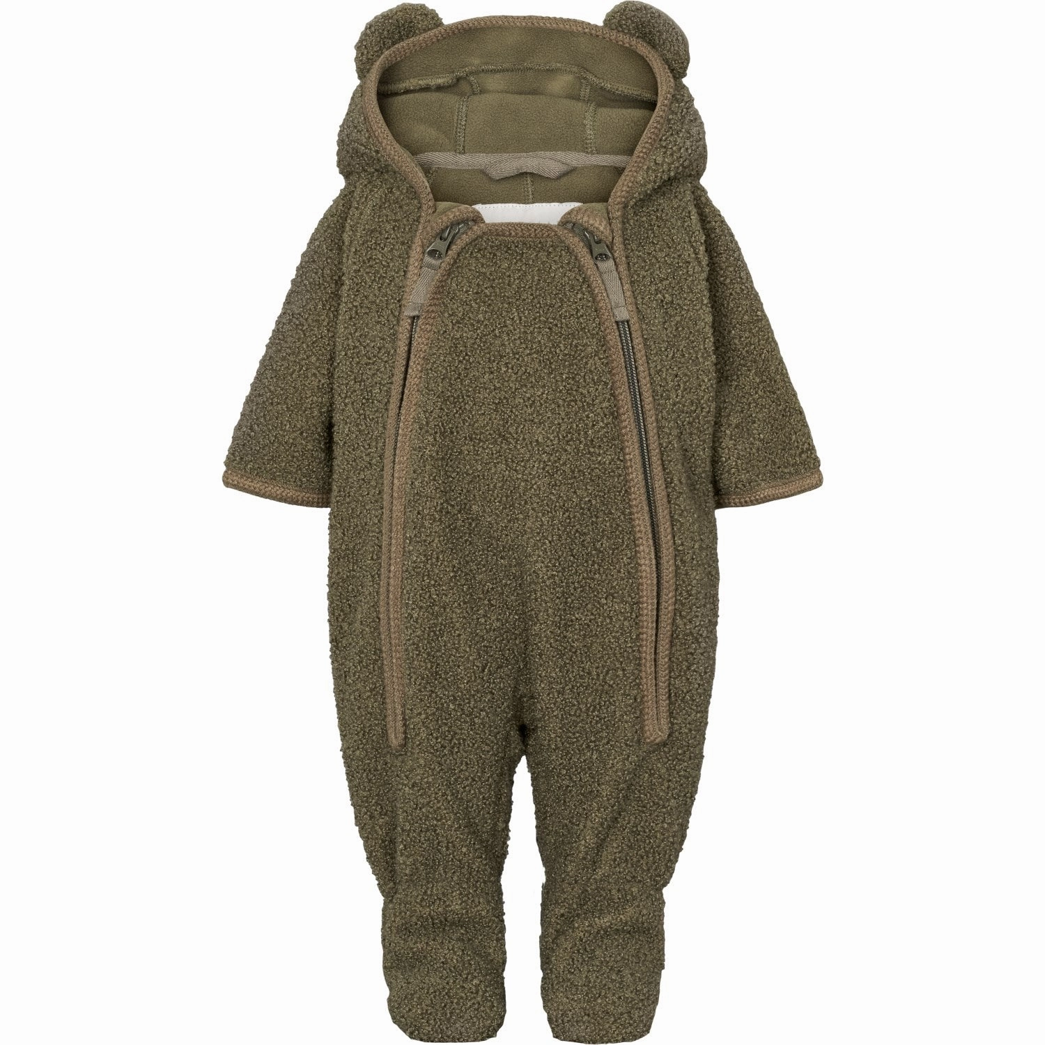 Casual MarMar Bonded Teddy Olive Leaf Robert B Suit Zipper