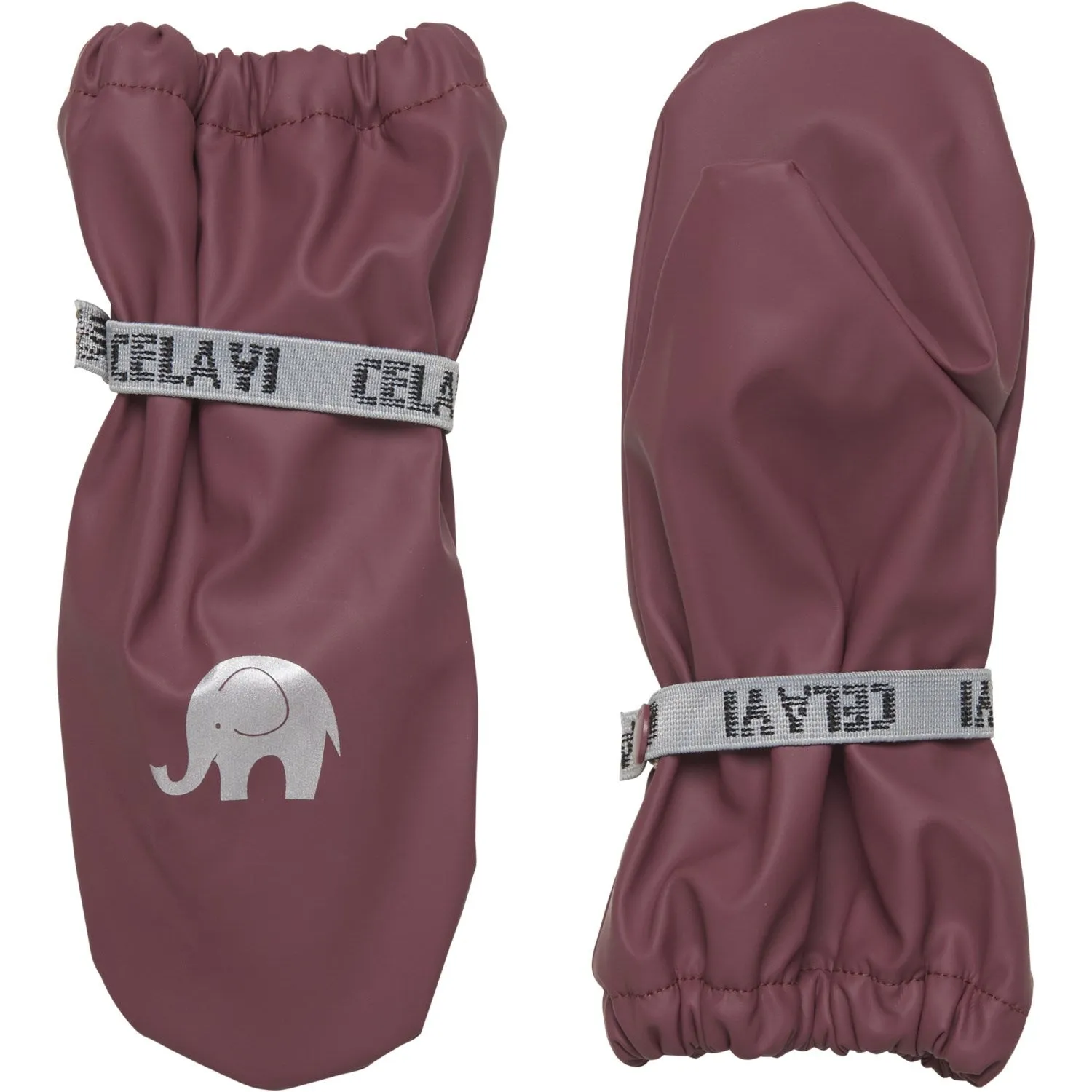 CeLaVi Rose Brown Padded Pu Mittens Ethical Luxury