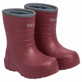 CeLaVi Apple Butter Thermal Wellies - Embossed Heritage Elegance