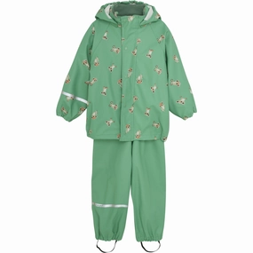 CeLaVi Green Spruce Rainwear Set - AOP Cutting-edge Sophisticated