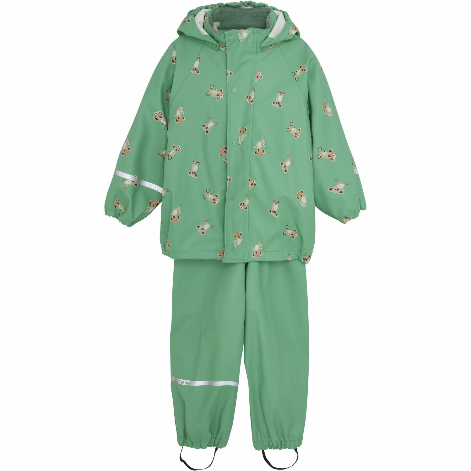 CeLaVi Green Spruce Rainwear Set - AOP Cutting-edge Sophisticated