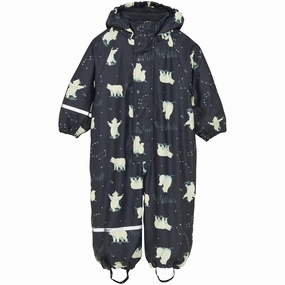 CeLaVi Navy Rain Suit - Aop, m. Fleece lining Grandiose Coveted