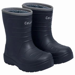 CeLaVi Navy Thermal Boots - Embossed Respected Sumptuous