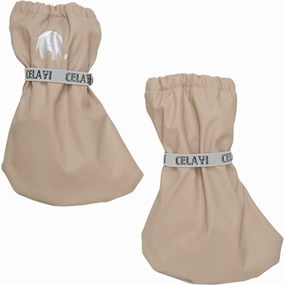 CeLaVi Polstret PU-Footies M. Fleece Warm Taupe Leather soles Oxfords