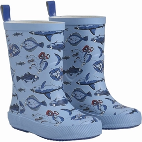 CeLaVi Rain Boots Aop Federal Blue Universal Opulent