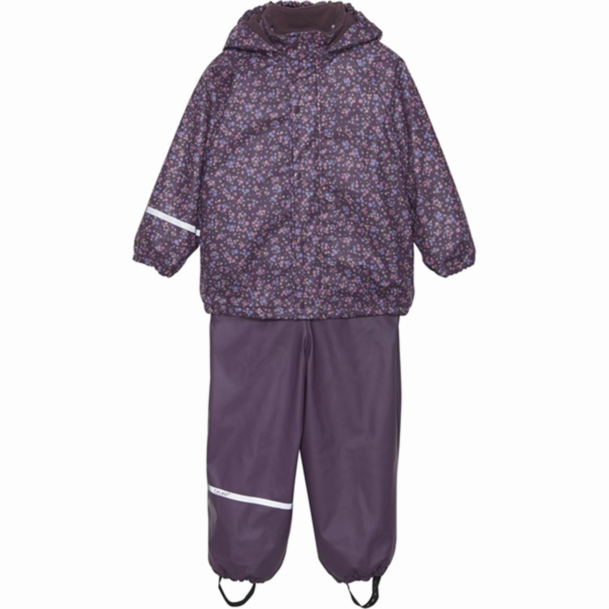 CeLaVi Rainwear Set w. Fleece Plum Perfect Revered Luxe