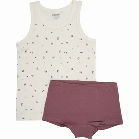 CeLaVi Rose Brown Underwear Set - W. Girl Print Sought-after Noble