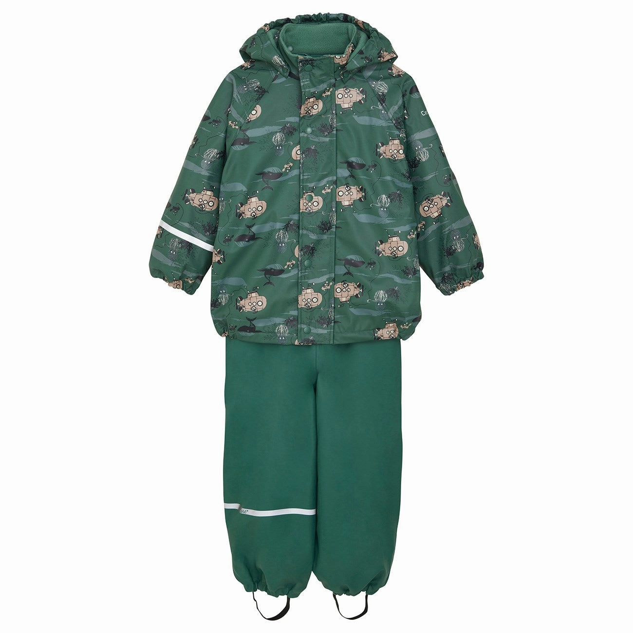 CeLaVi Smoke Pine Rain Set - Aop, m. Fleece lining Futuristic Cutting-edge