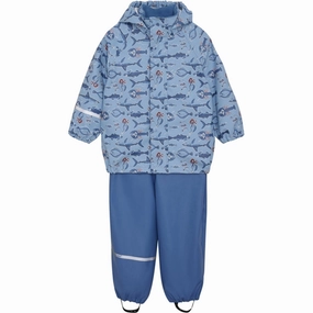 Celebrated CeLaVi Rain Set Aop Federal Blue Distinctive