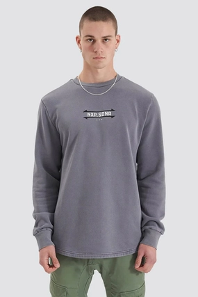 Chambers Dual Curved Sweater Pigment Steel Grey sale nike shoes salem