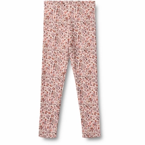 Chiffon Wheat Pale Rose Flowers Leggings Jules Moisture-wicking