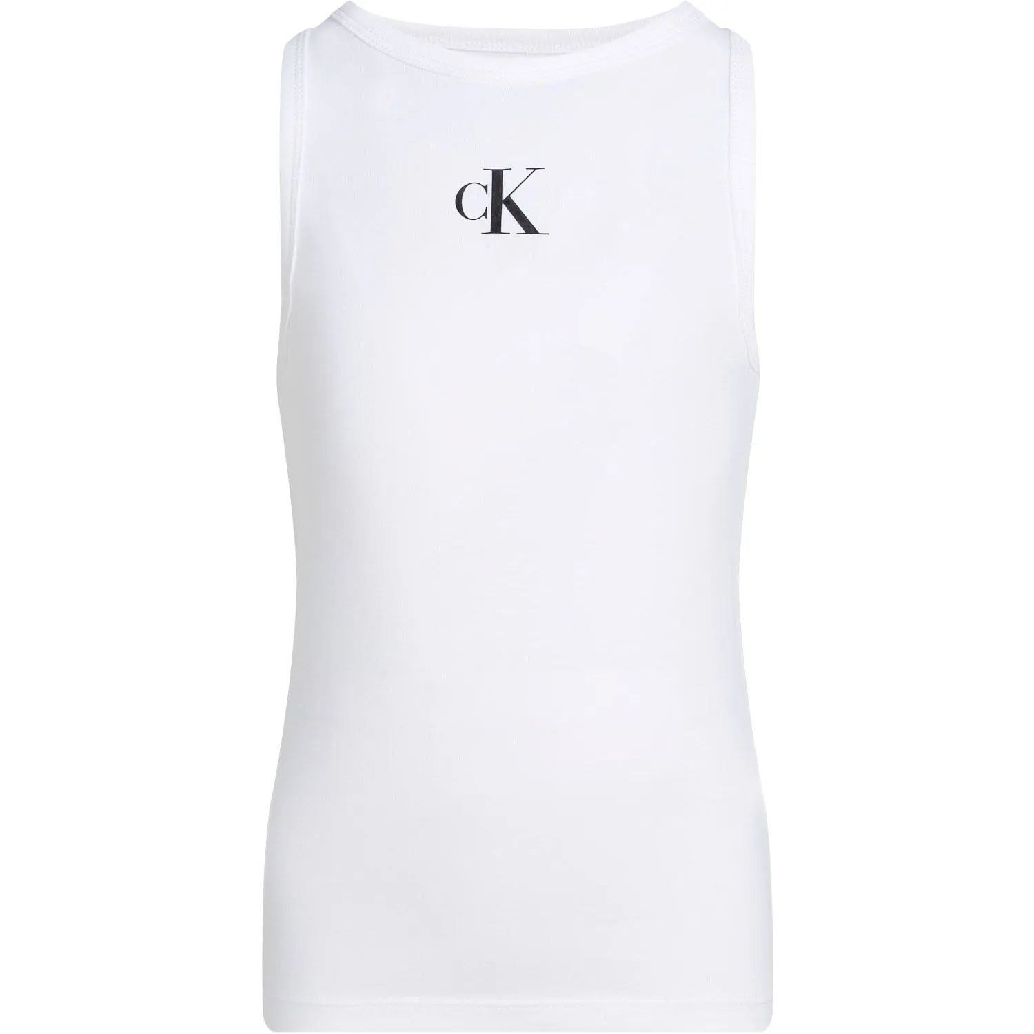 Calvin Klein Bright White Ck Logo Tank Top Prized Eco-friendly