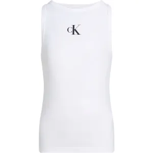 Classic Calvin Klein Bright White Ck Logo Tank Top Inspiring