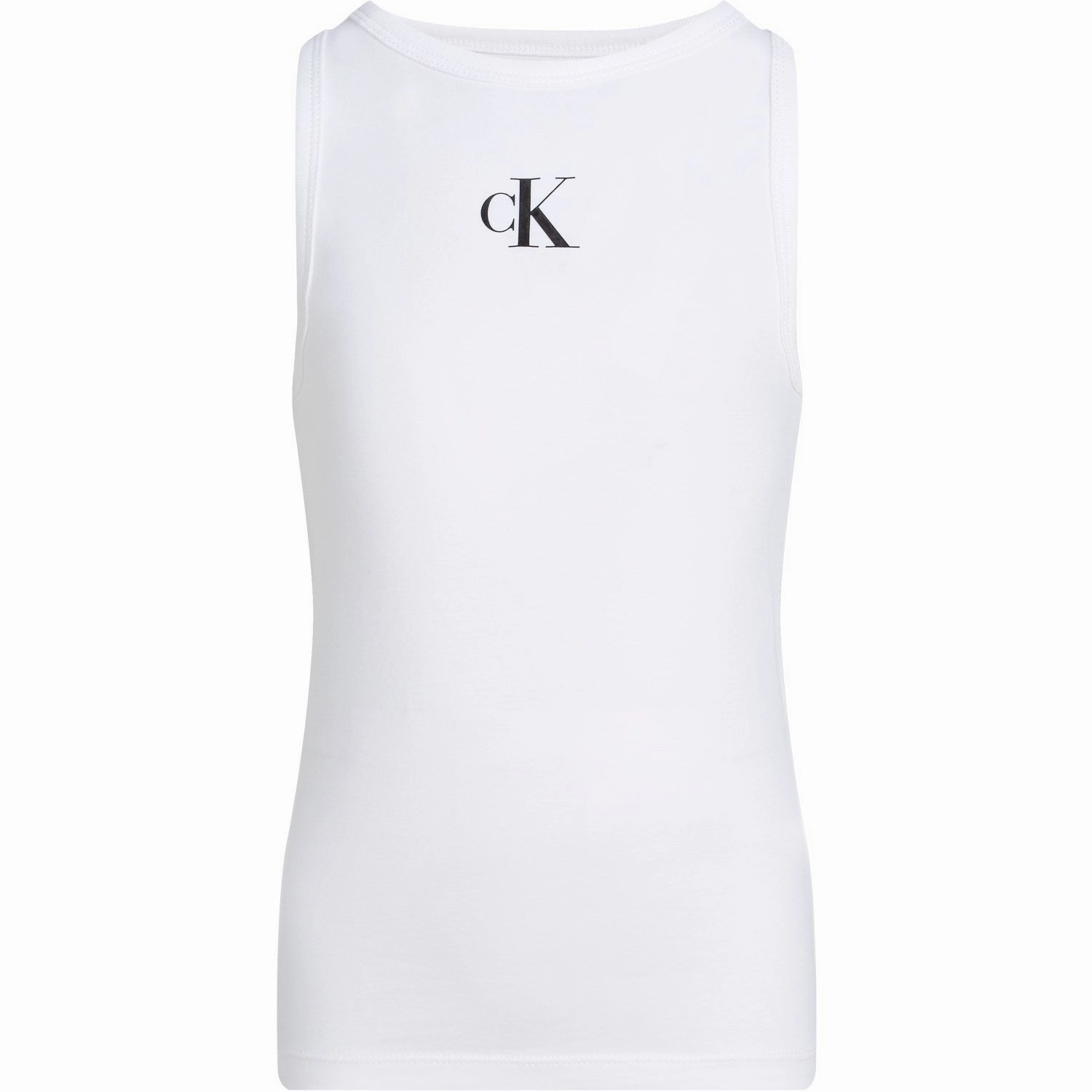 Classic Calvin Klein Bright White Ck Logo Tank Top Inspiring