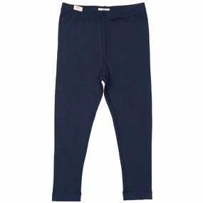 Classic COPENHAGEN COLORS Navy Merino Light Knitted Leggings Captivating