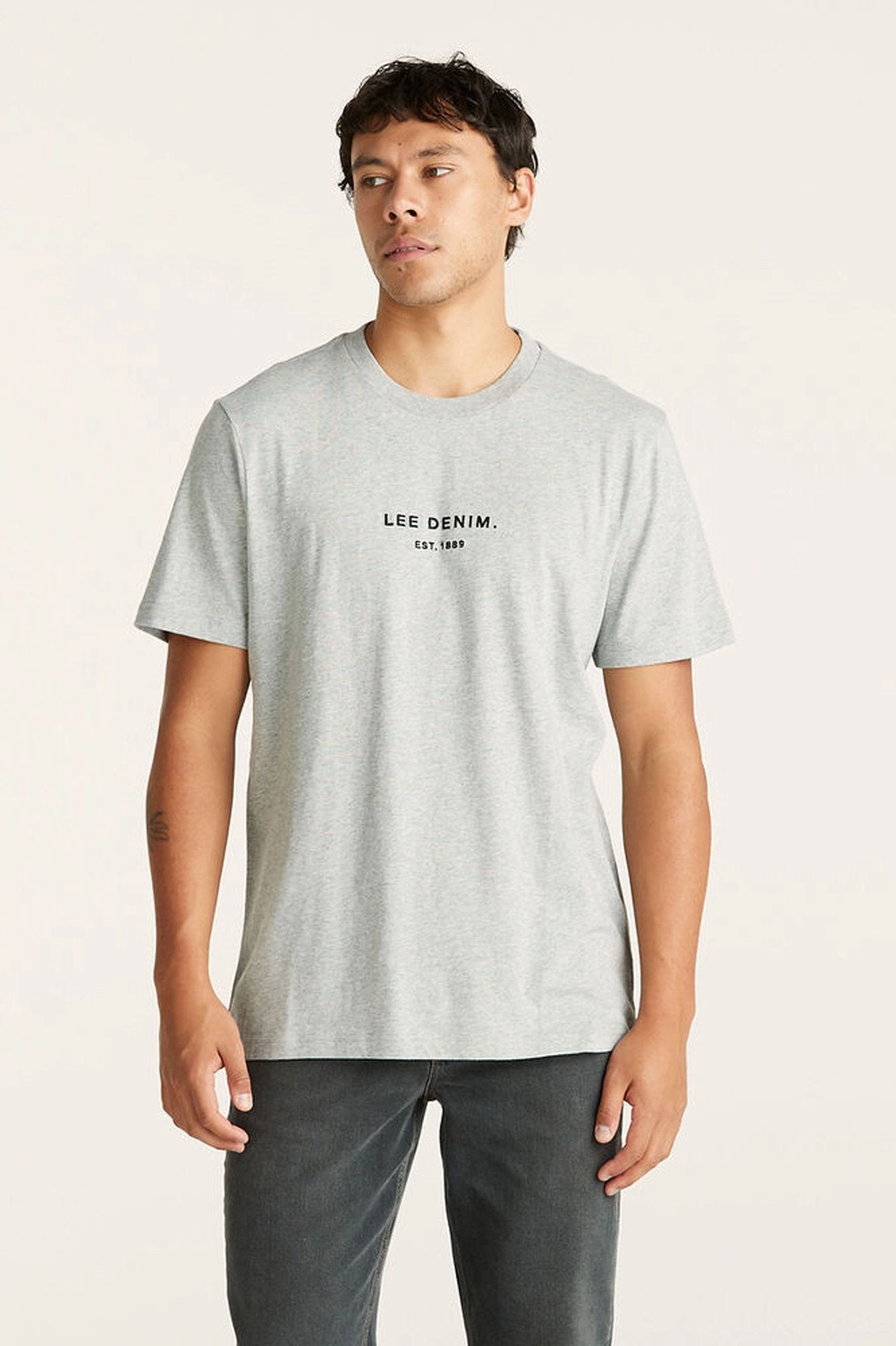 Classic Embroidery Tee Grey Marle eid sale sale baby clothes