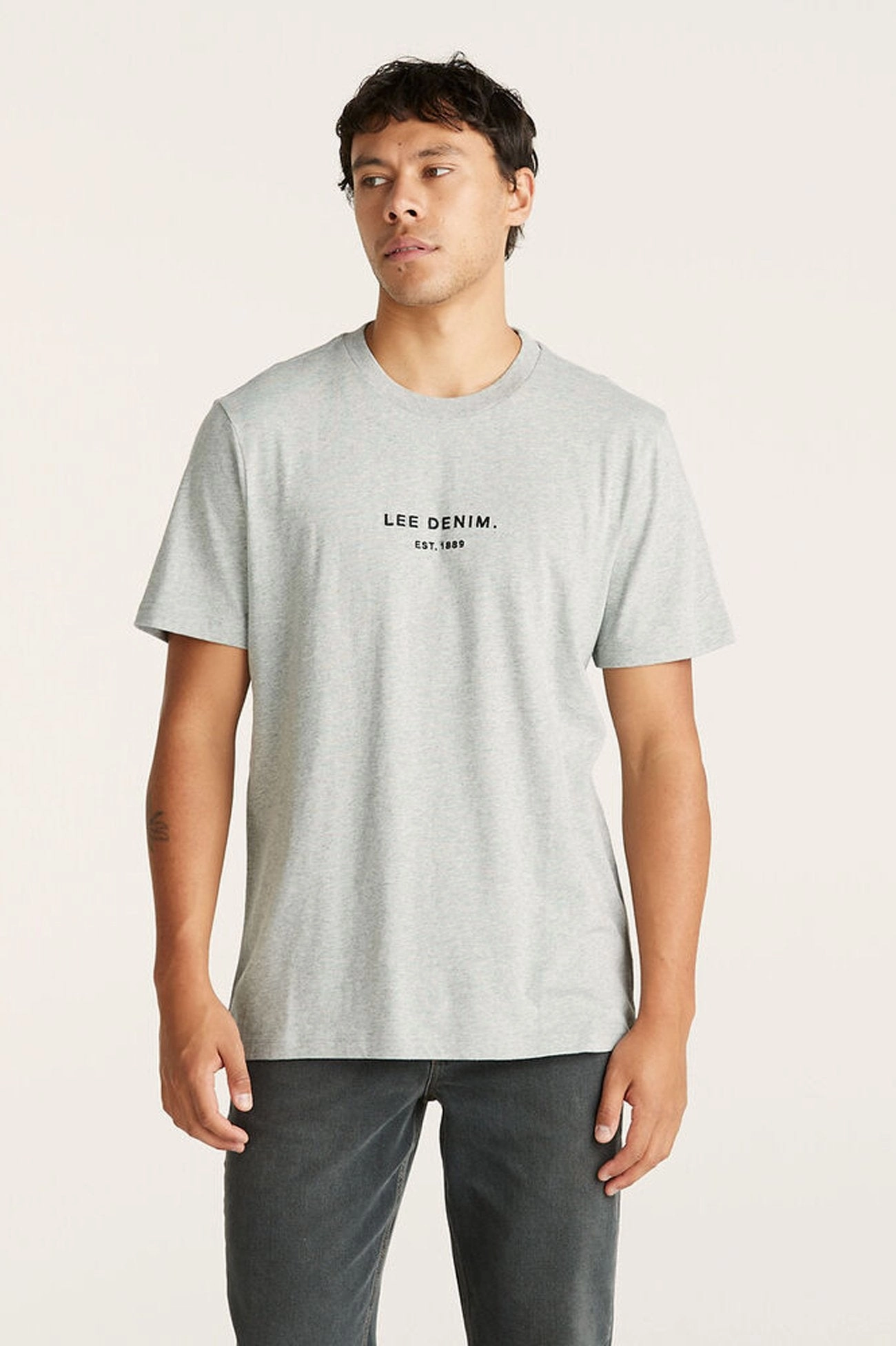 Classic Embroidery Tee Grey Marle eid sale sale baby clothes