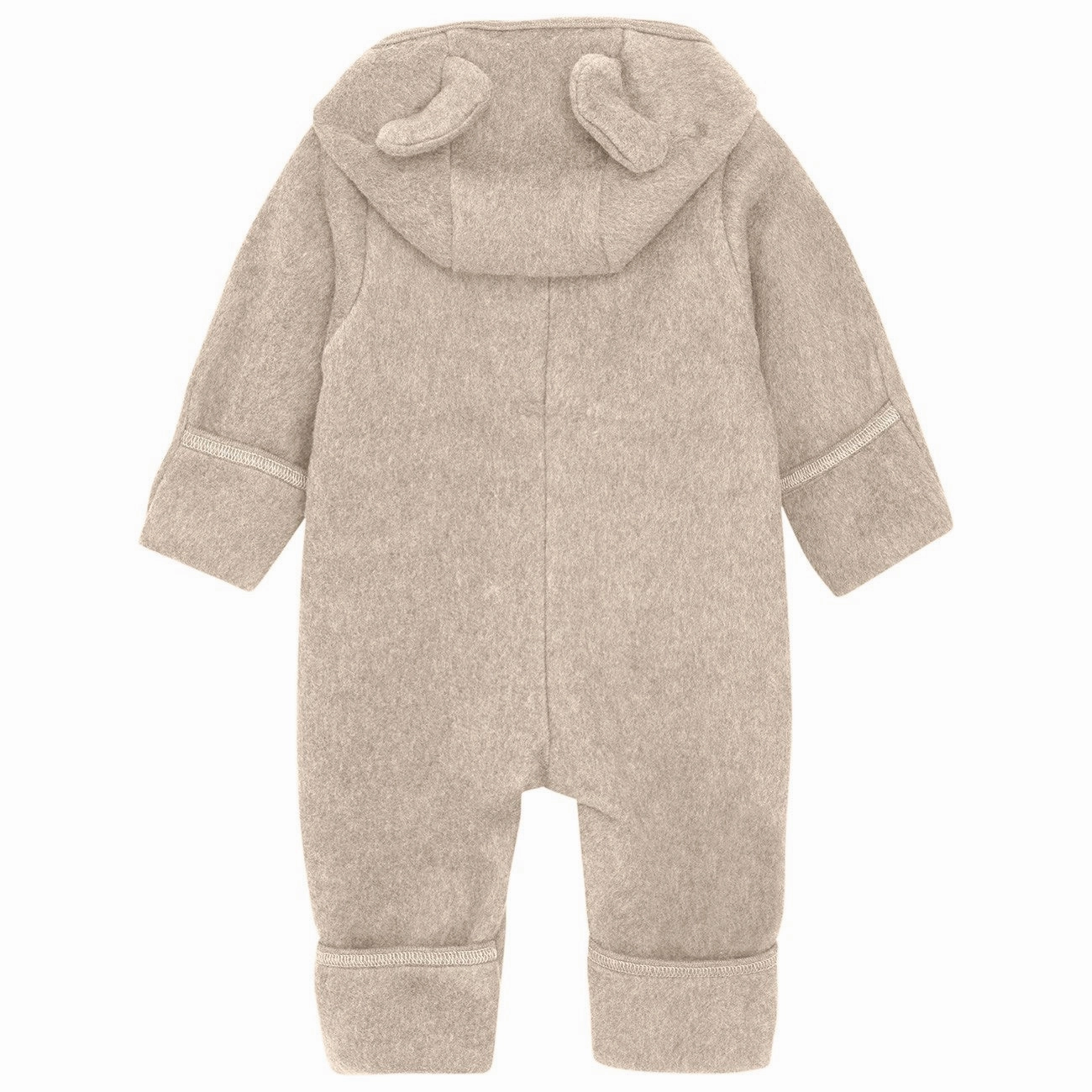 Classic Huttelihut Camel Melange Pram Suit Ears Cot. Fleece (S)