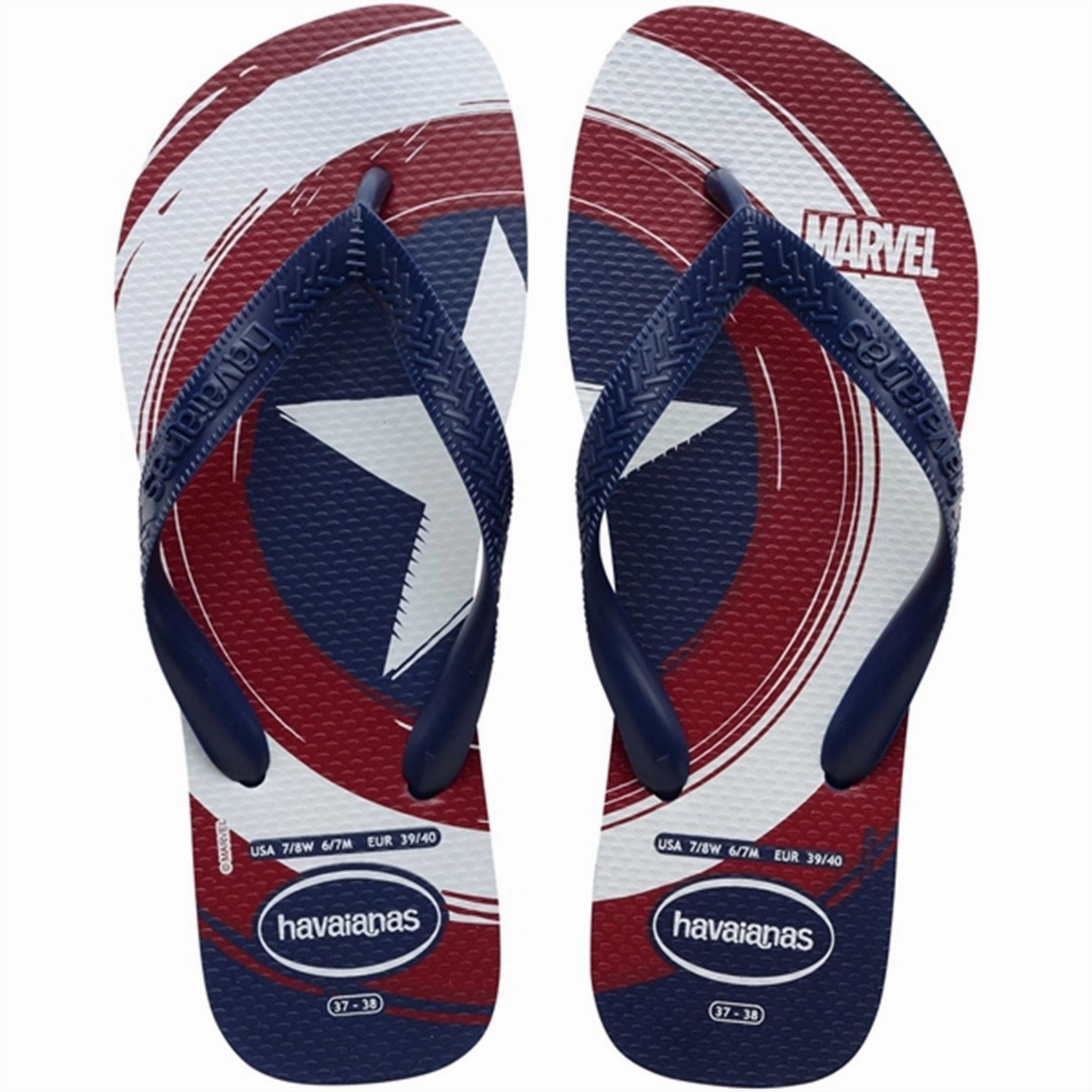 Classic shoes Havaianas Sandals Top Marvel Logomania Navy/Navy Leather shoes