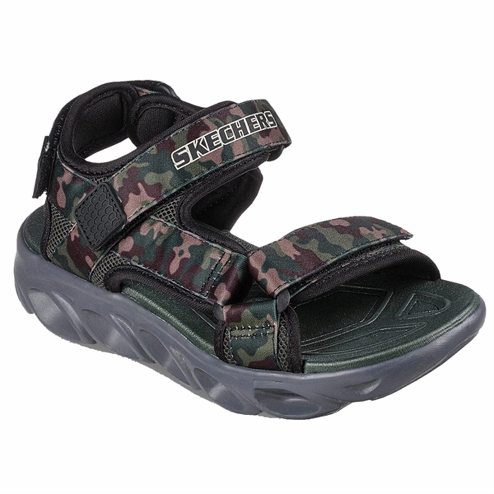 Skechers S-Lights Hypno-Splash Sneakers Sun Breaks Black Olive Treasure Captivating