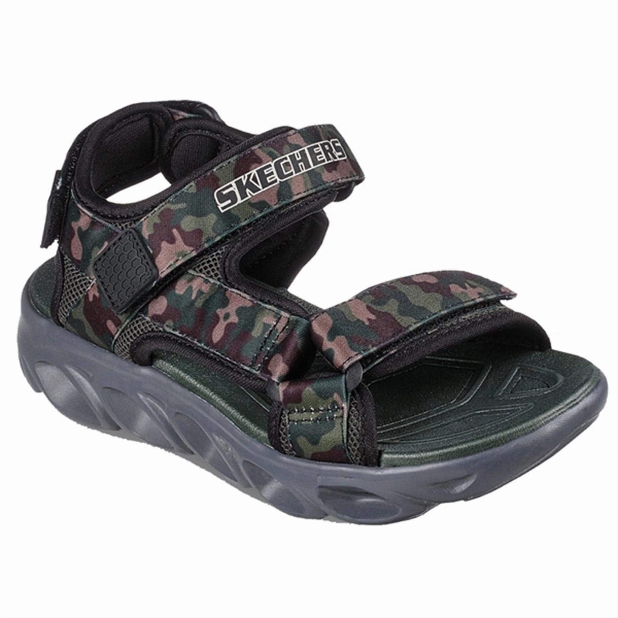 Sublime Skechers S-Lights Hypno-Splash Sneakers Sun Breaks Black Olive Noble