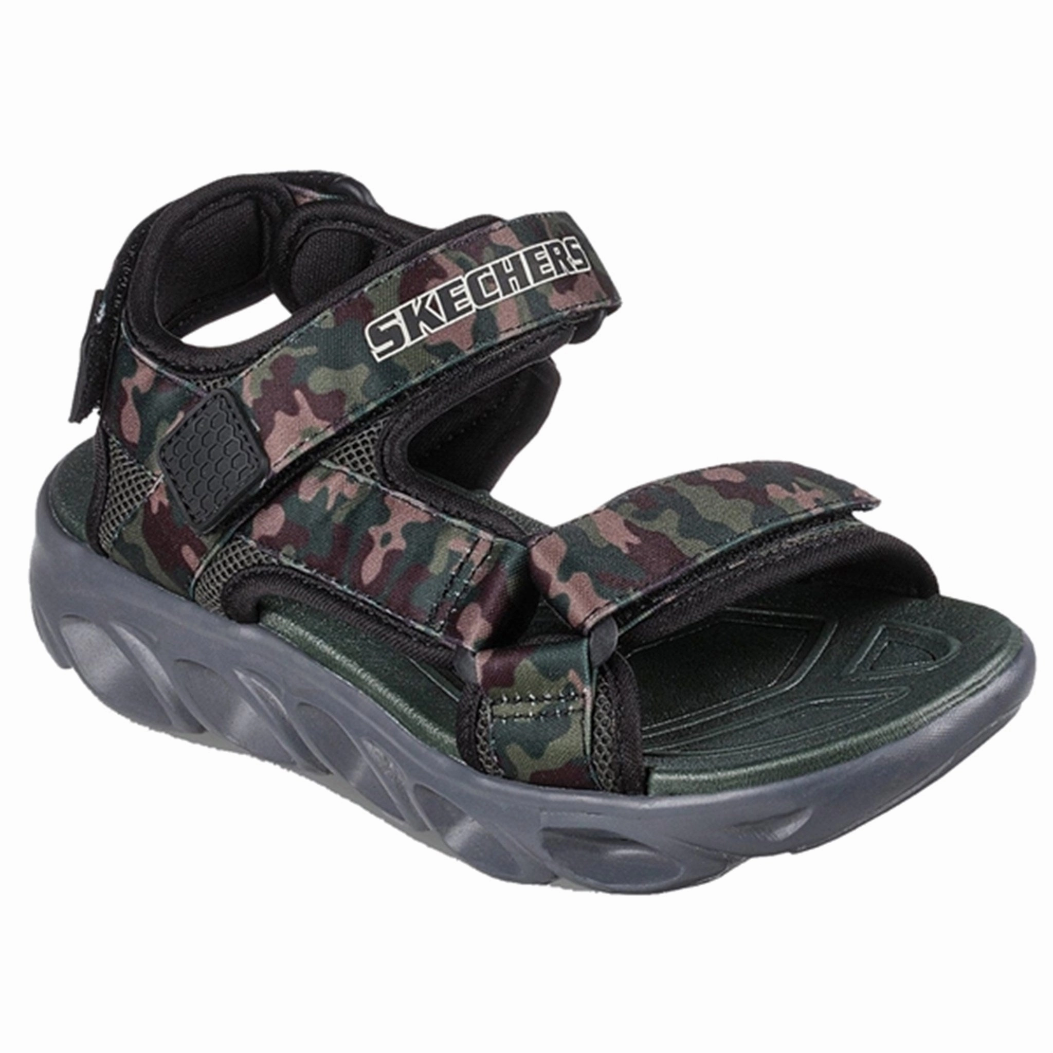 Classic Skechers S-Lights Hypno-Splash Sneakers Sun Breaks Black Olive Appealing